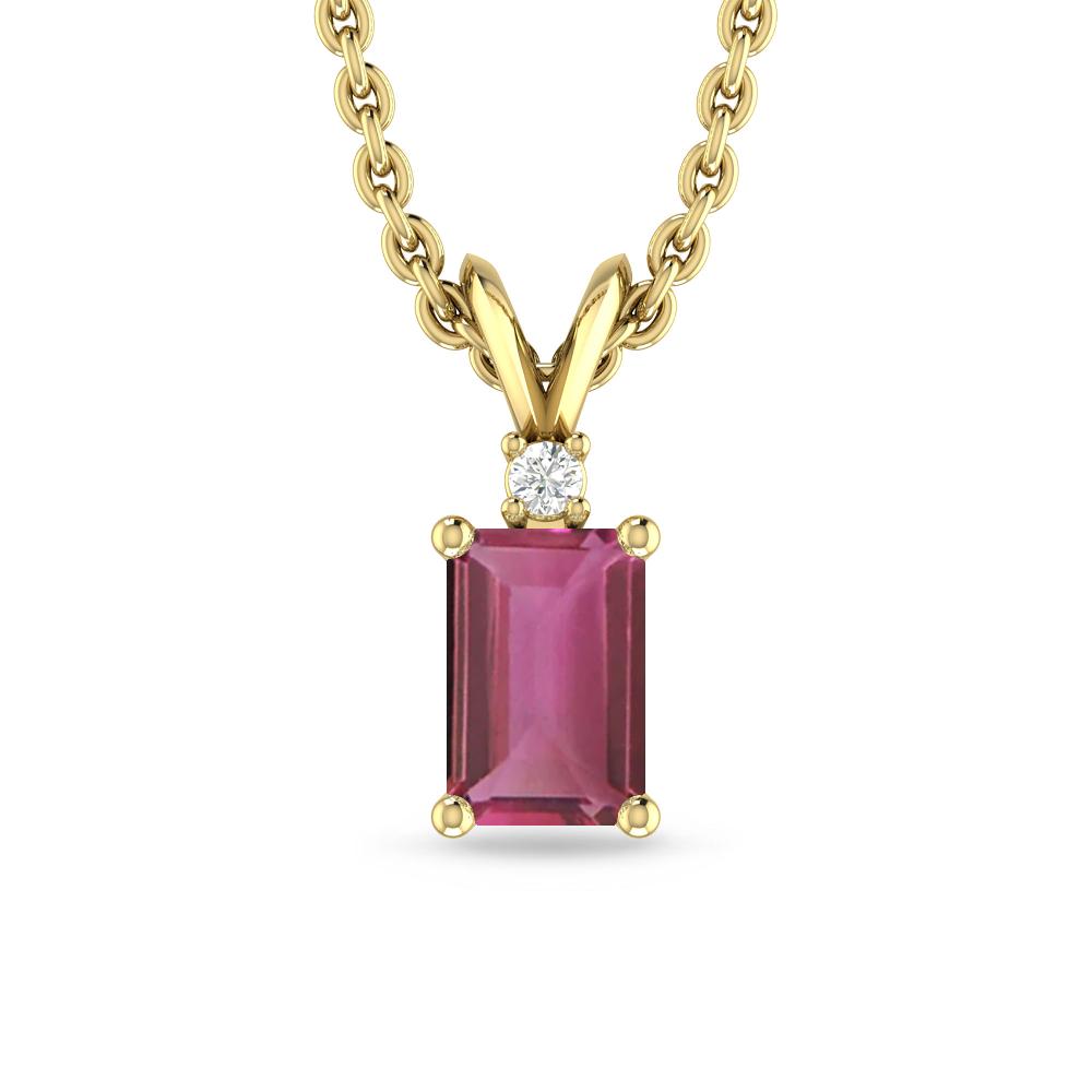 Yellow Gold - Pink Tourmaline