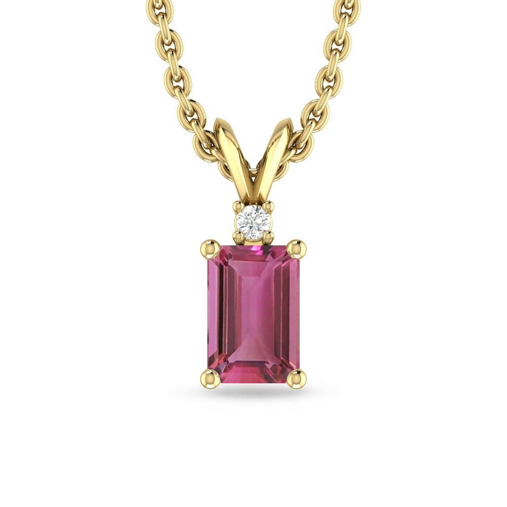 Yellow Gold - Pink Tourmaline