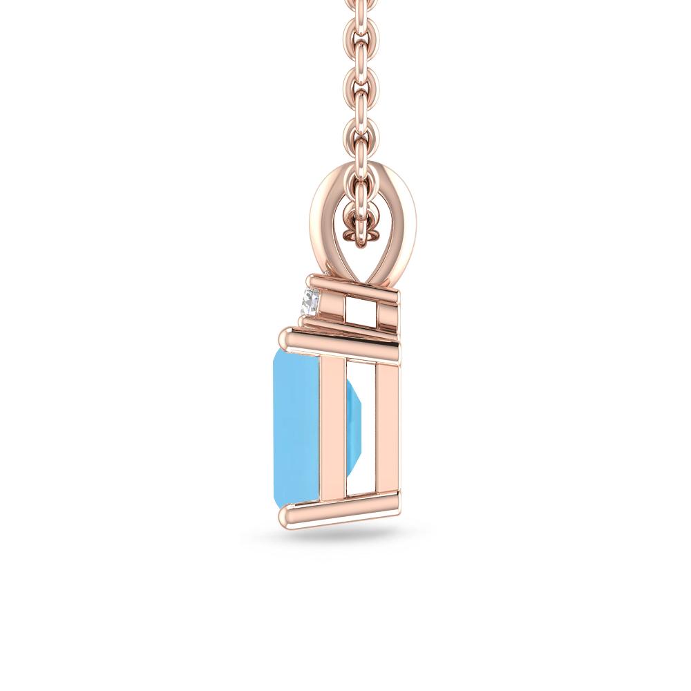 Rose Gold - Blue Topaz