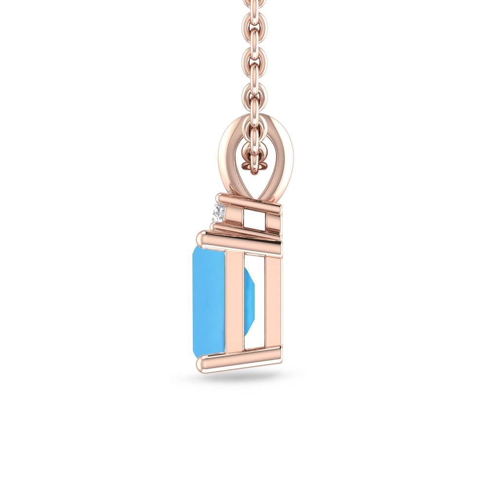 Rose Gold - Blue Topaz