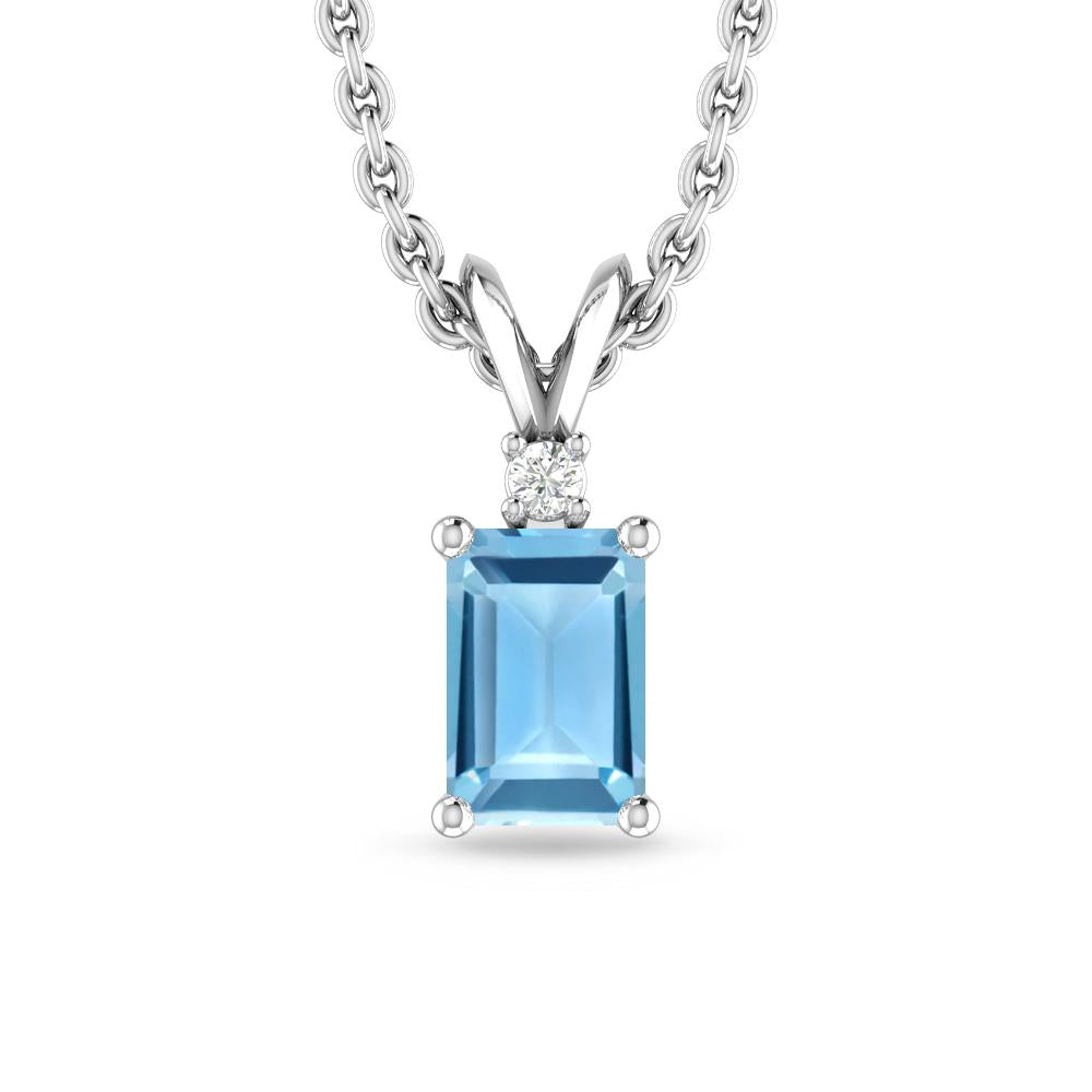 White Gold - Blue Topaz