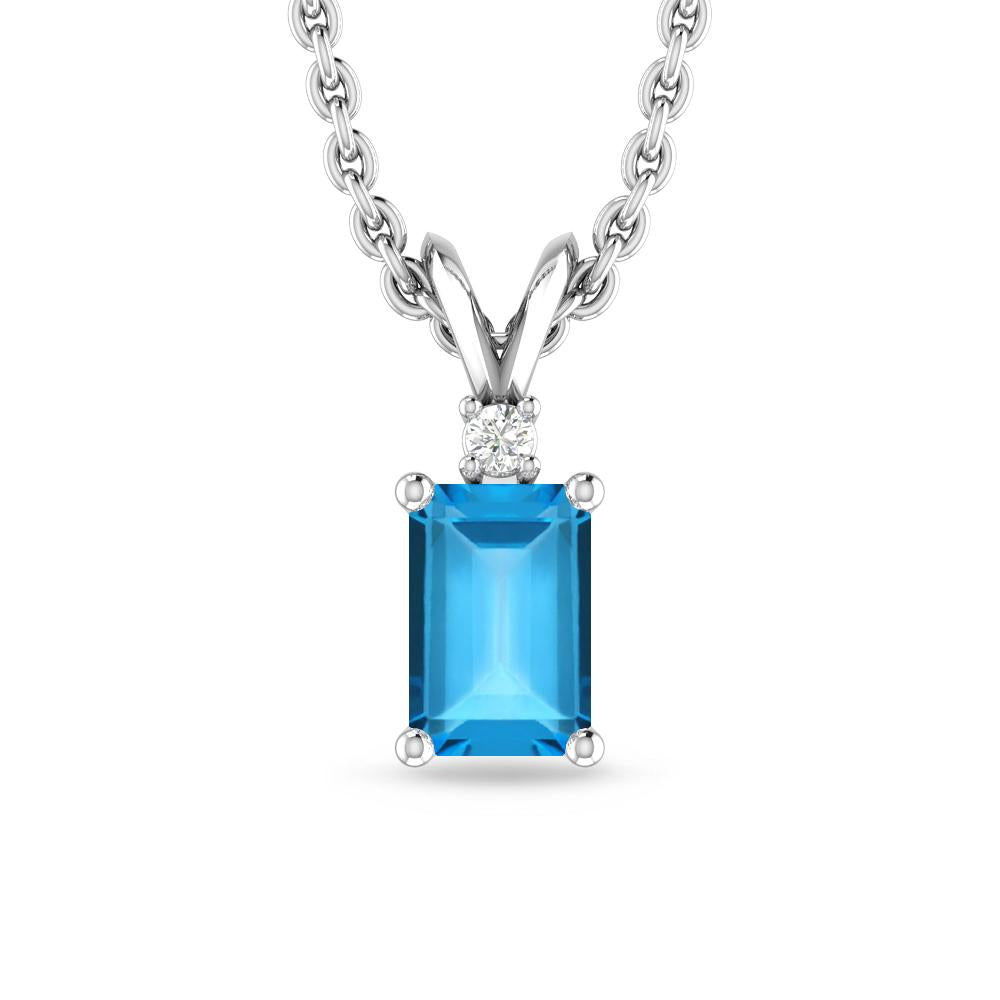 White Gold - Blue Topaz