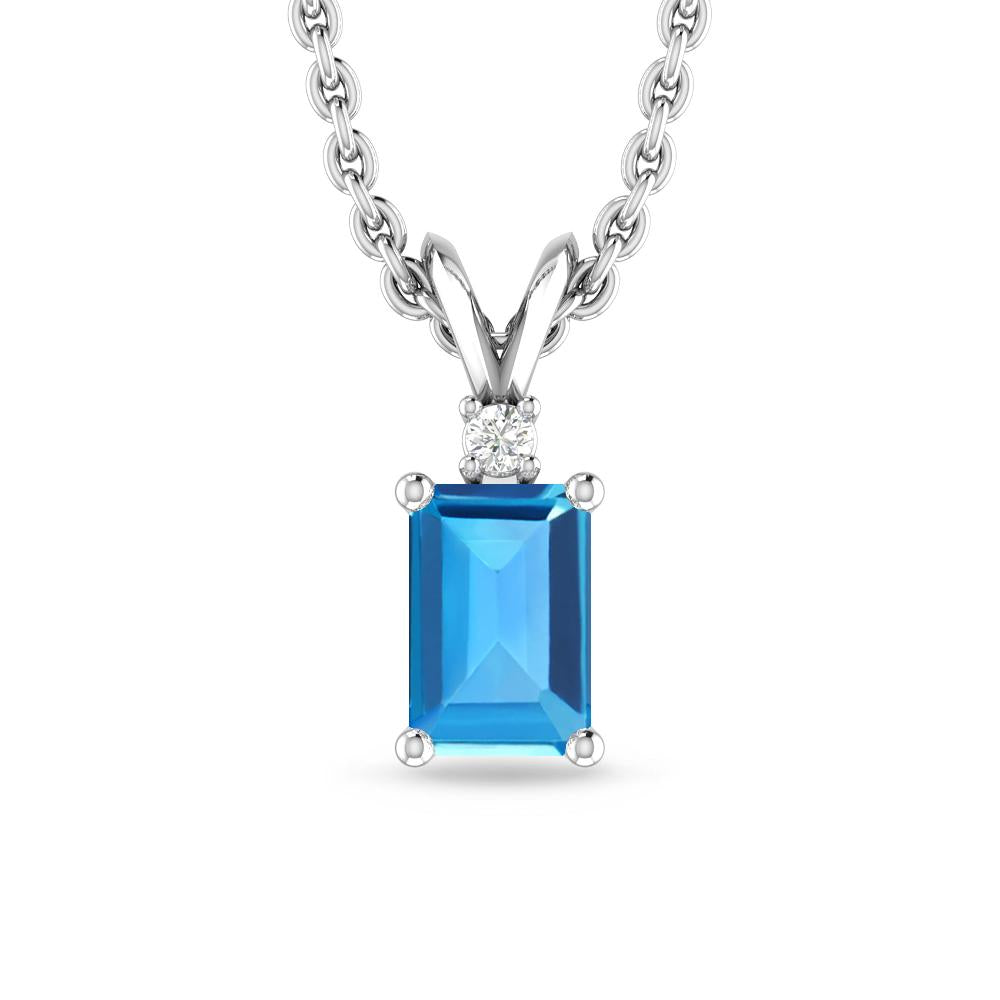 White Gold - Blue Topaz