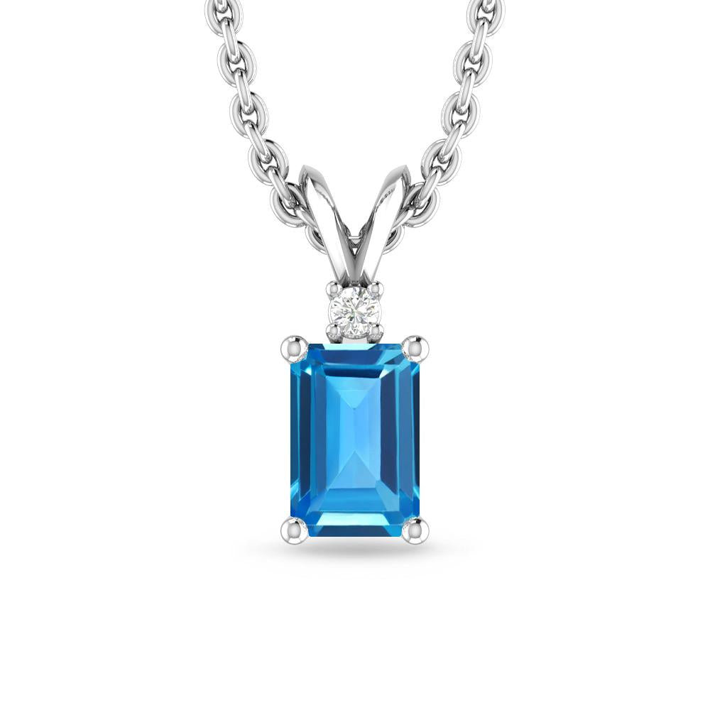 White Gold - Blue Topaz