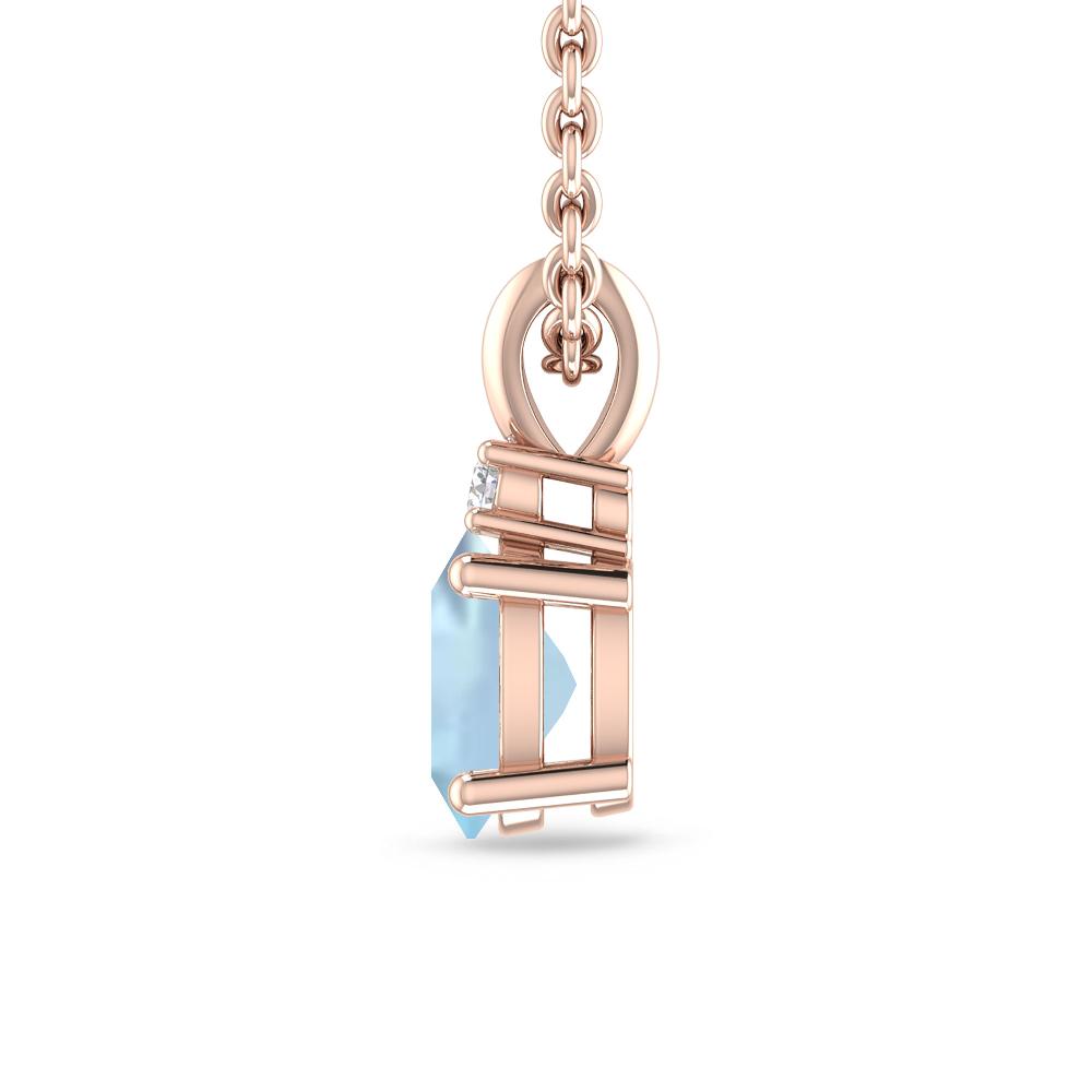 Rose Gold - Aquamarine