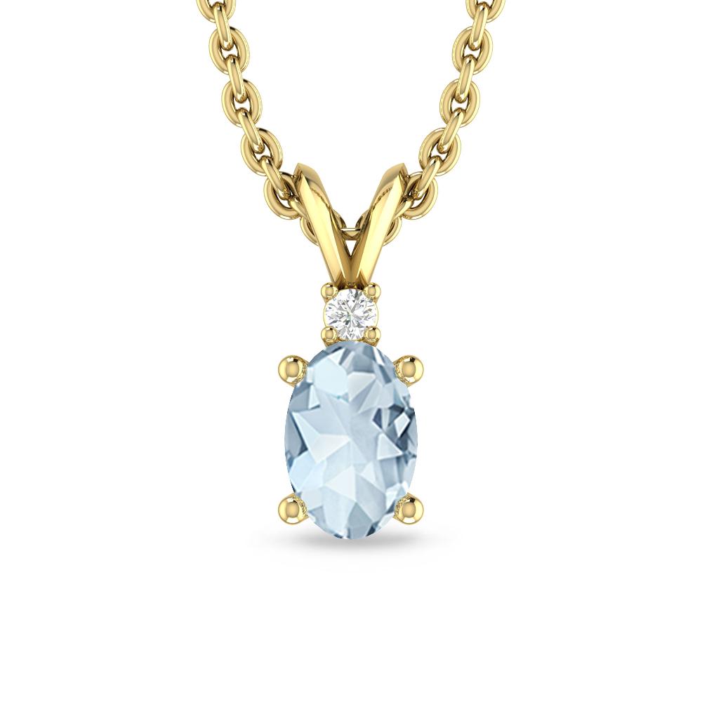 Yellow Gold - Aquamarine