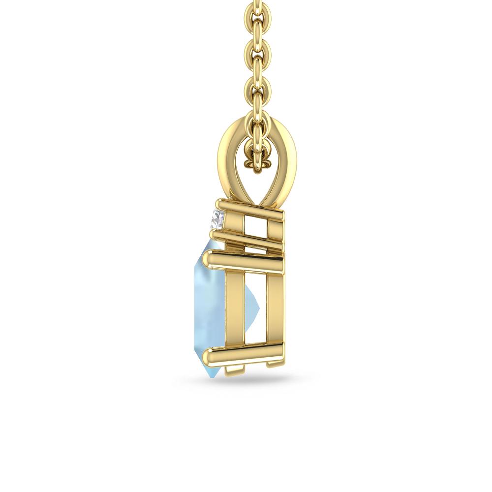 Yellow Gold - Aquamarine