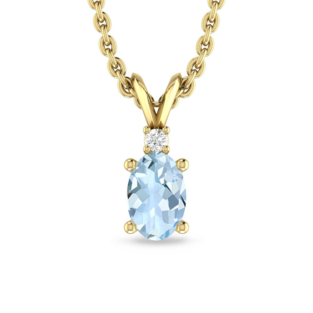 Yellow Gold - Aquamarine