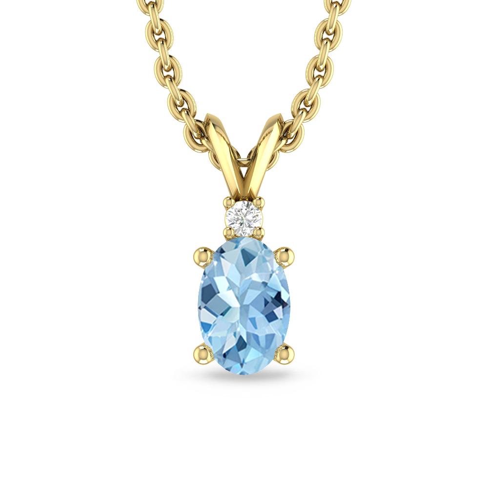 Yellow Gold - Aquamarine