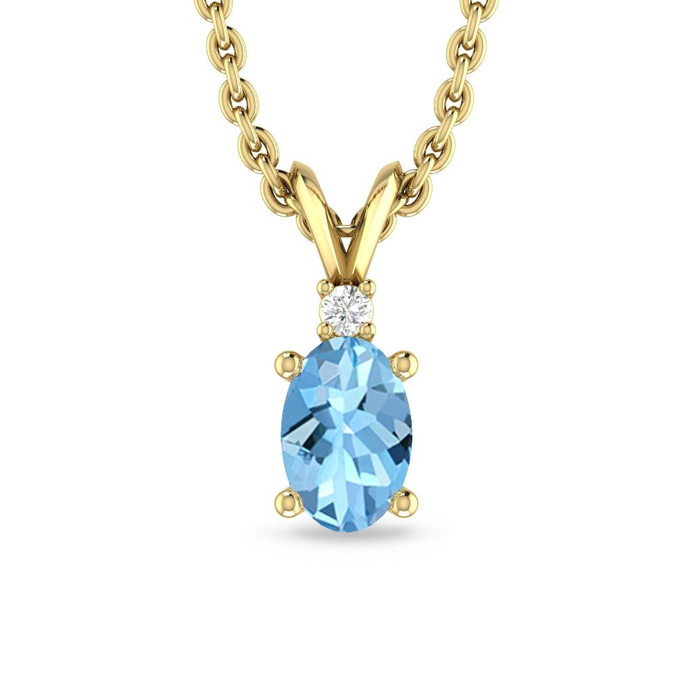 Yellow Gold - Aquamarine