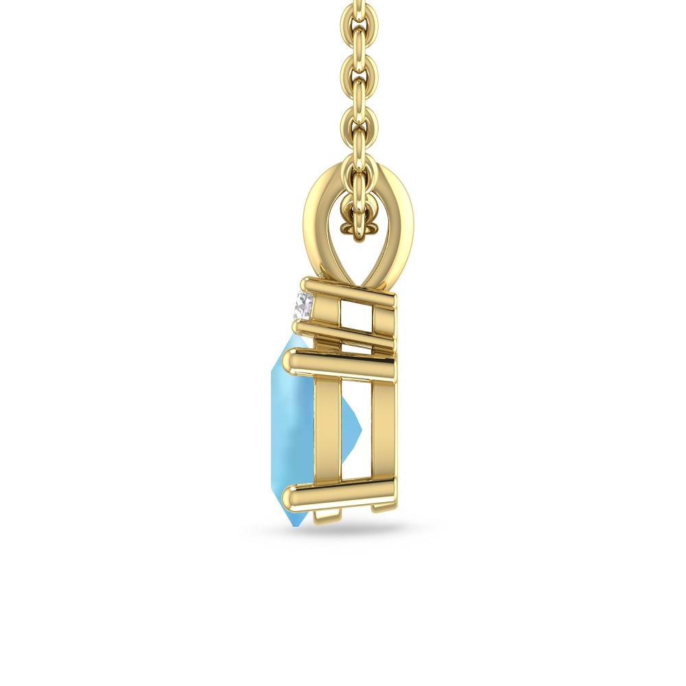 Yellow Gold - Aquamarine