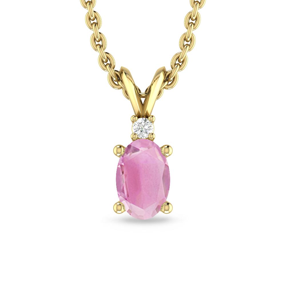 Yellow Gold - Pink Tourmaline