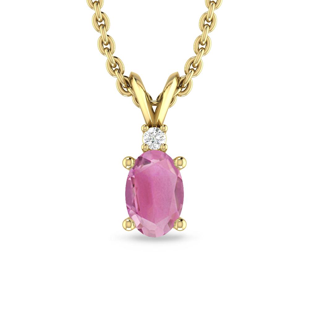 Yellow Gold - Pink Tourmaline