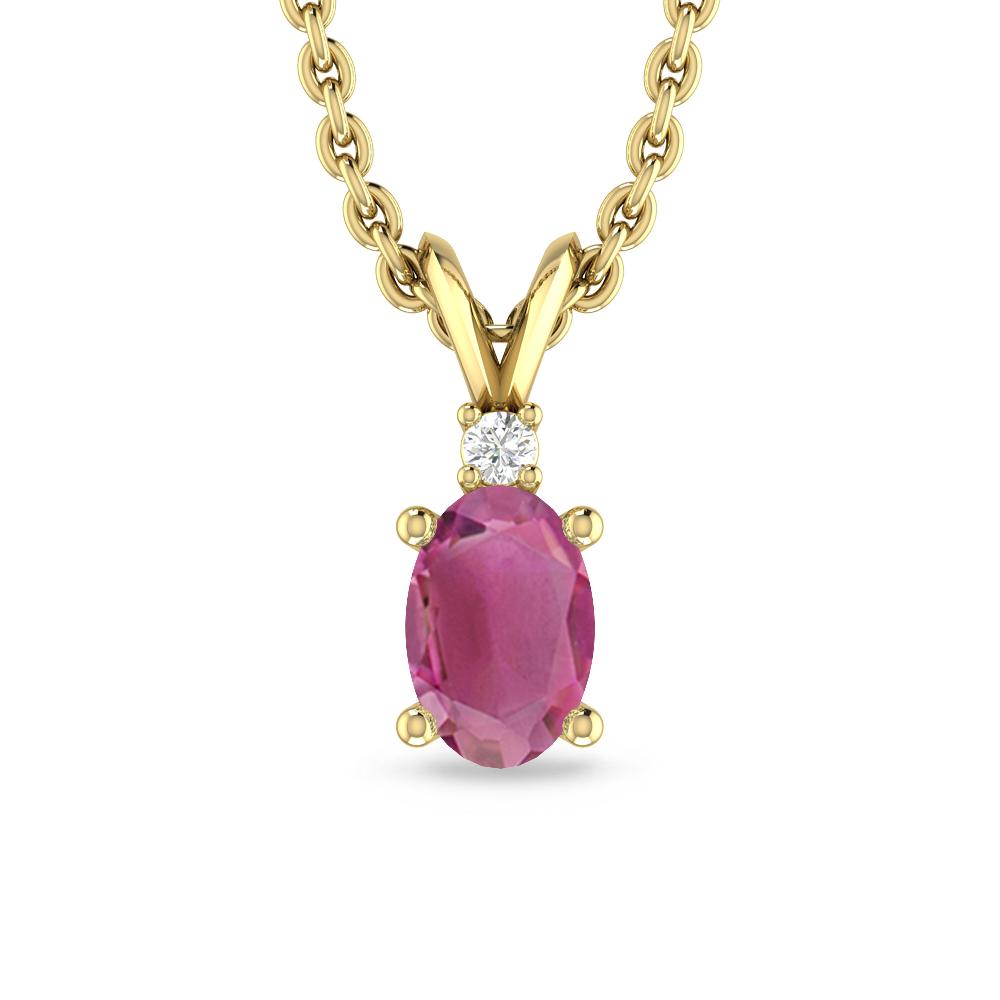 Yellow Gold - Pink Tourmaline