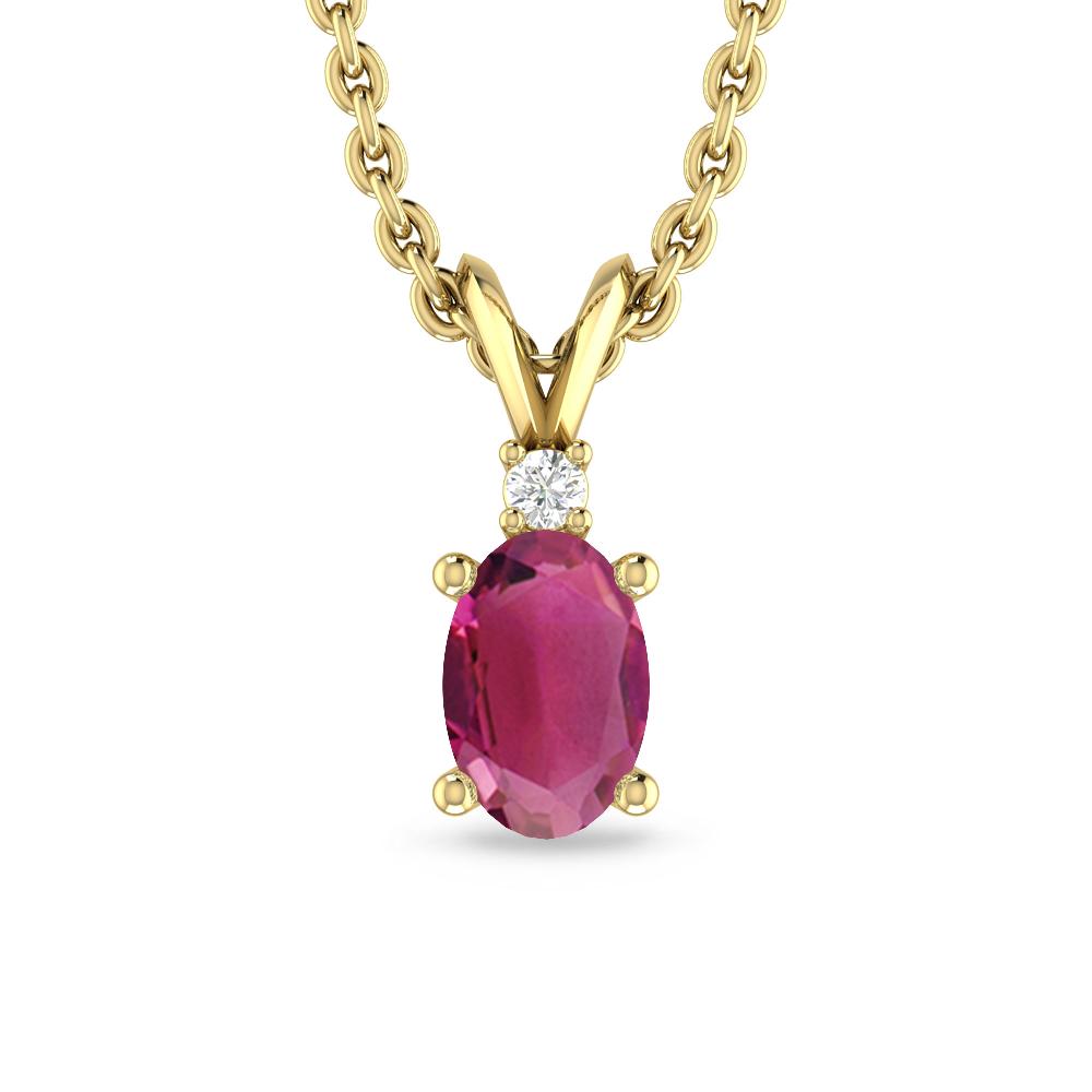 Yellow Gold - Pink Tourmaline