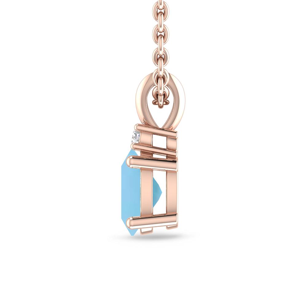 Rose Gold - Blue Topaz