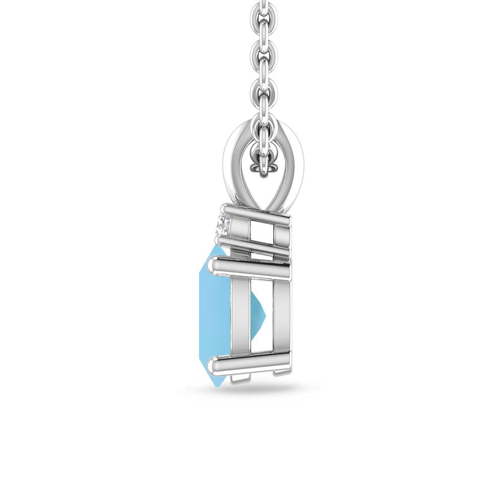 White Gold - Blue Topaz