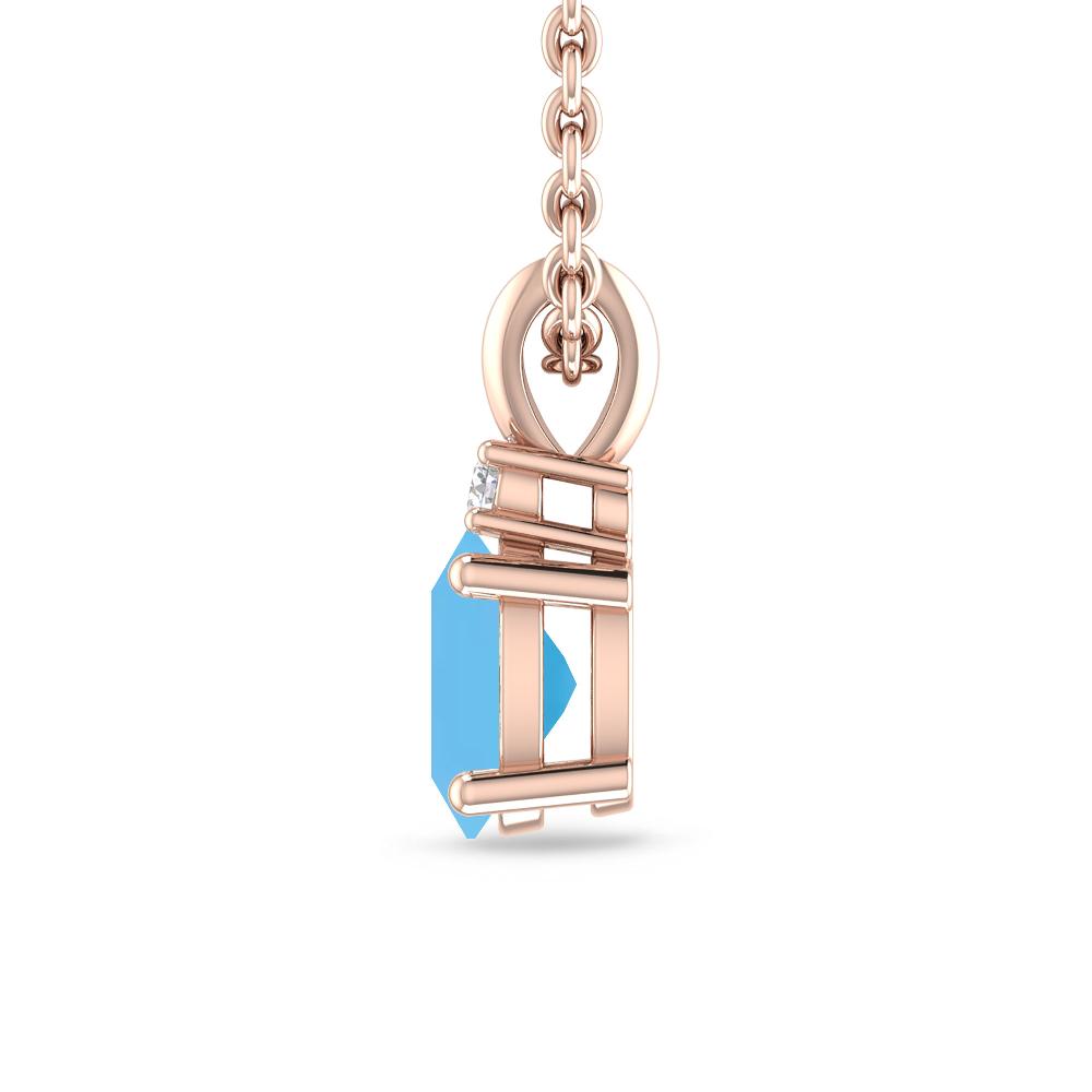 Rose Gold - Blue Topaz