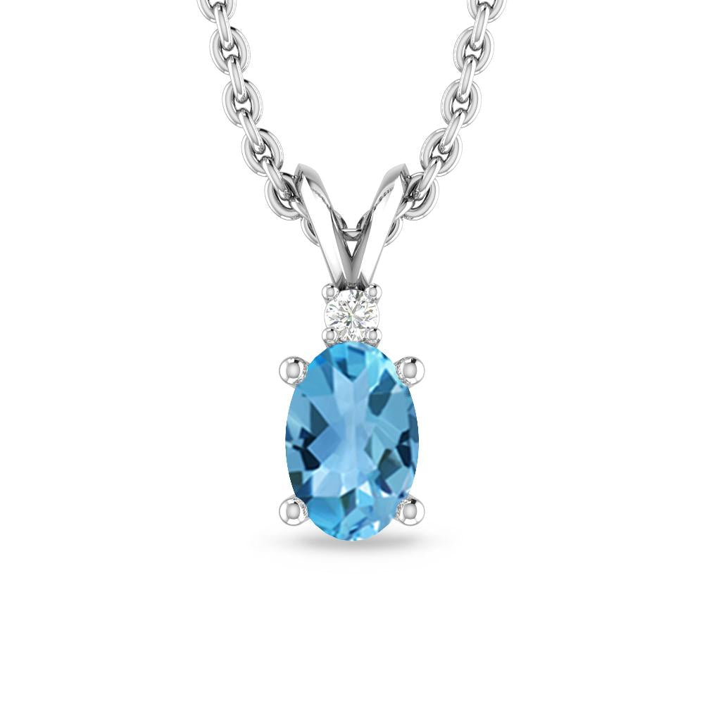 White Gold - Blue Topaz