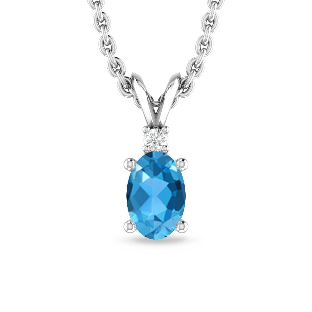 White Gold - Blue Topaz