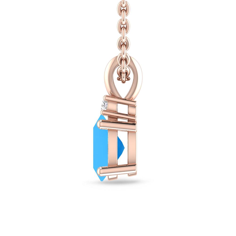 Rose Gold - Blue Topaz