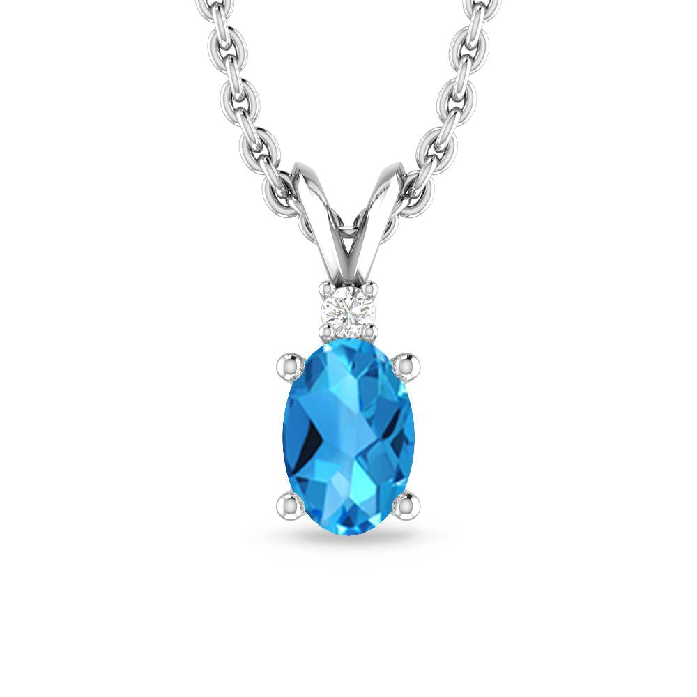 White Gold - Blue Topaz