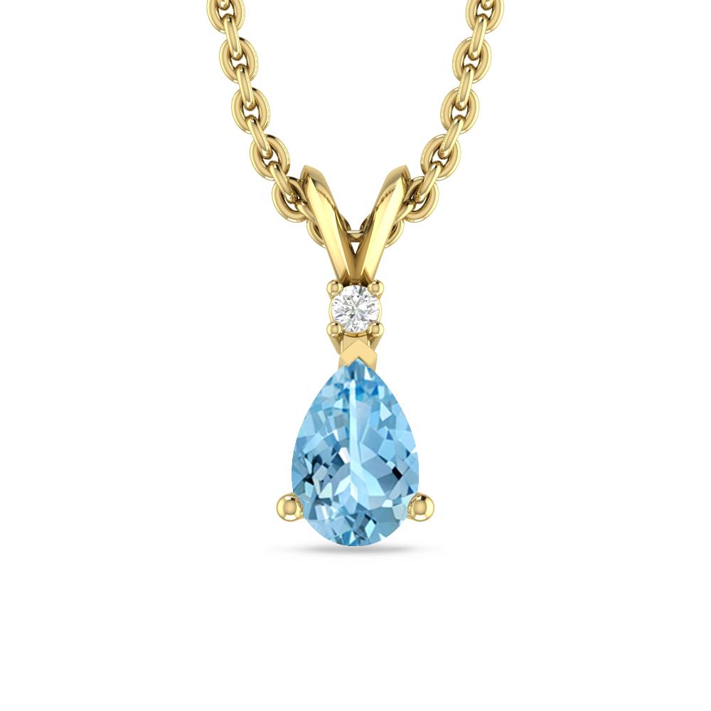 Yellow Gold - Aquamarine