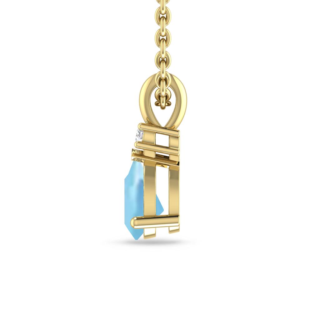 Yellow Gold - Aquamarine