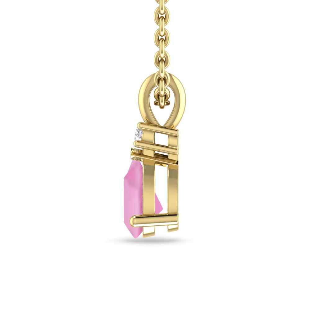 Yellow Gold - Pink Tourmaline