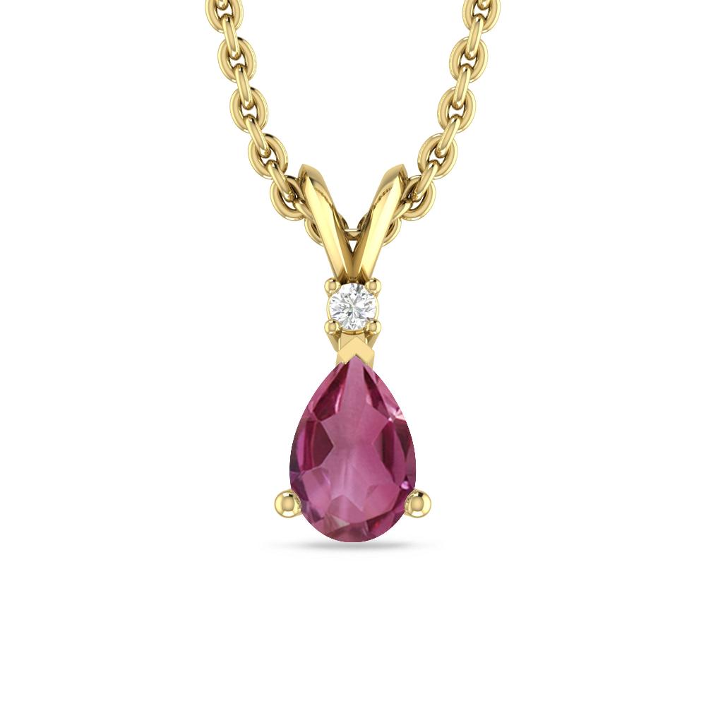 Yellow Gold - Pink Tourmaline