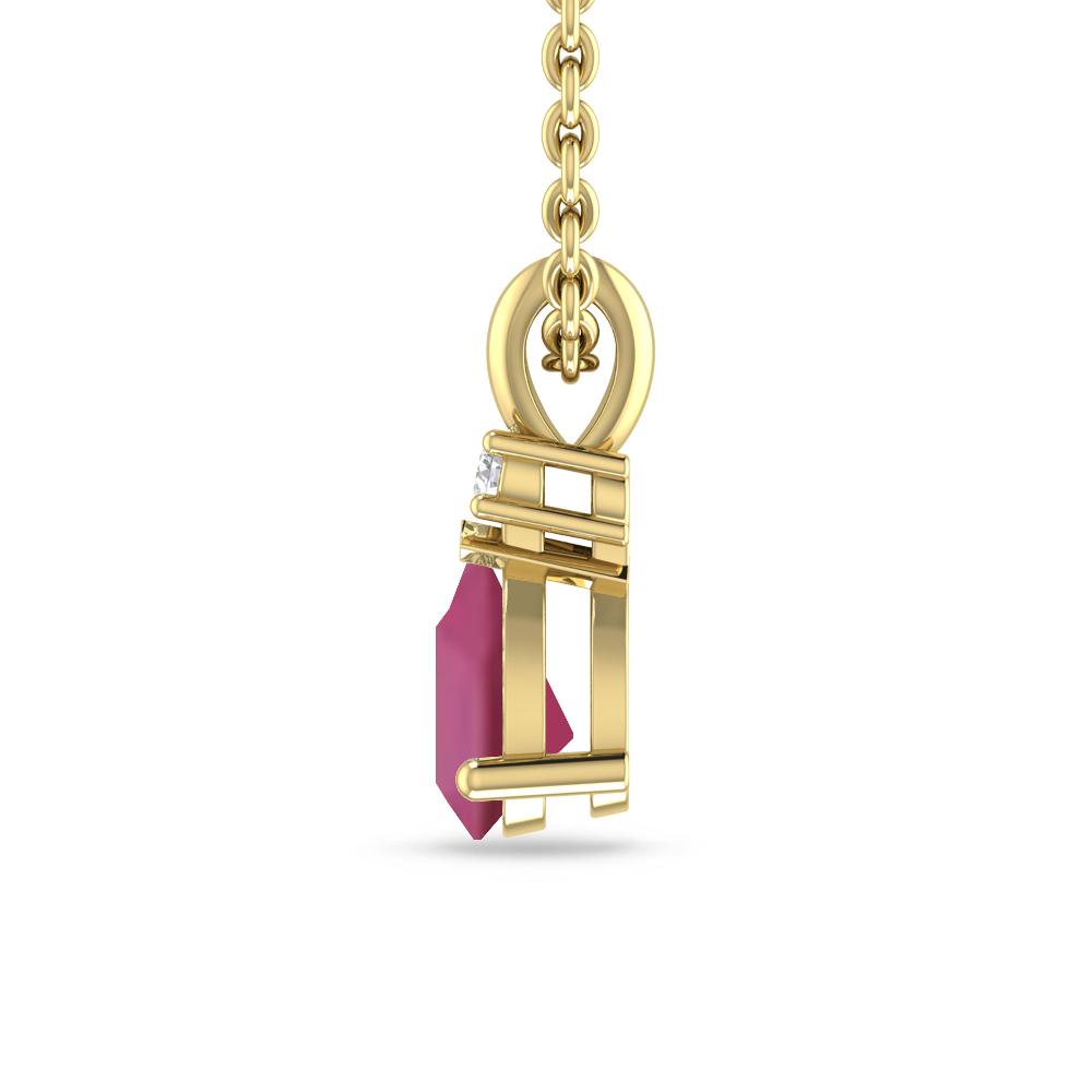 Yellow Gold - Pink Tourmaline