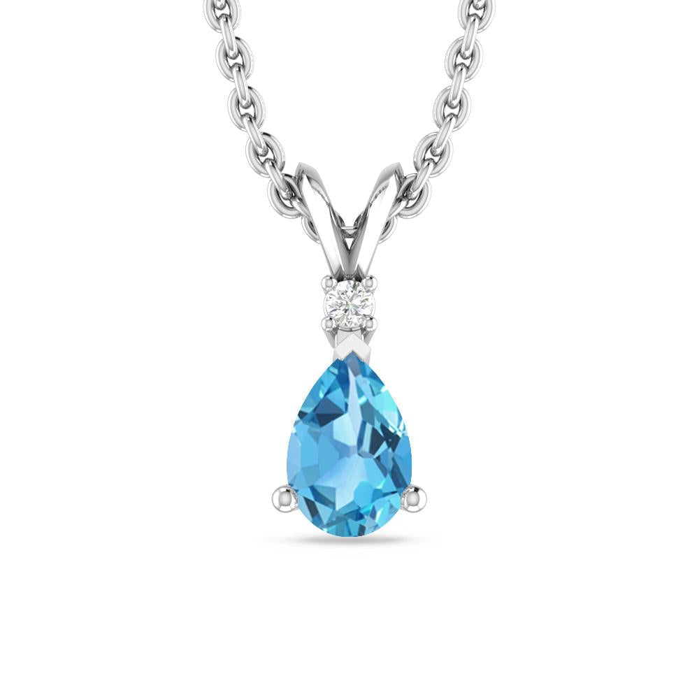 White Gold - Blue Topaz