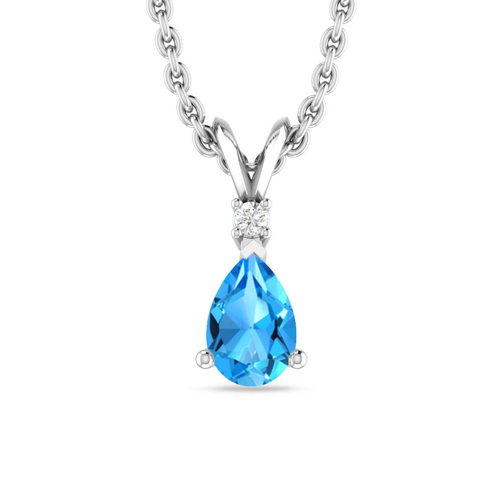 White Gold - Blue Topaz