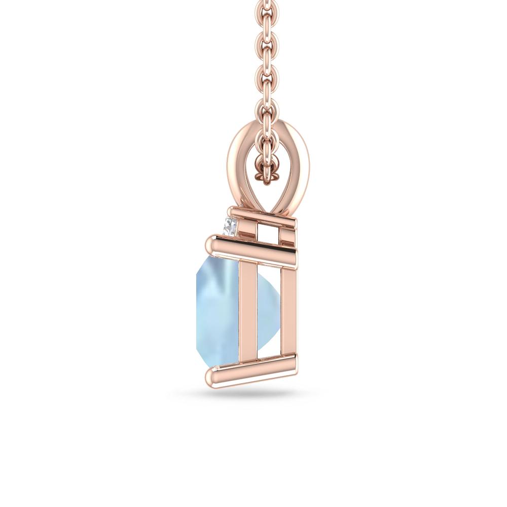 Rose Gold - Aquamarine