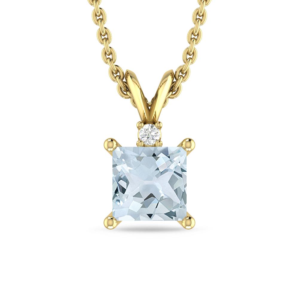 Yellow Gold - Aquamarine