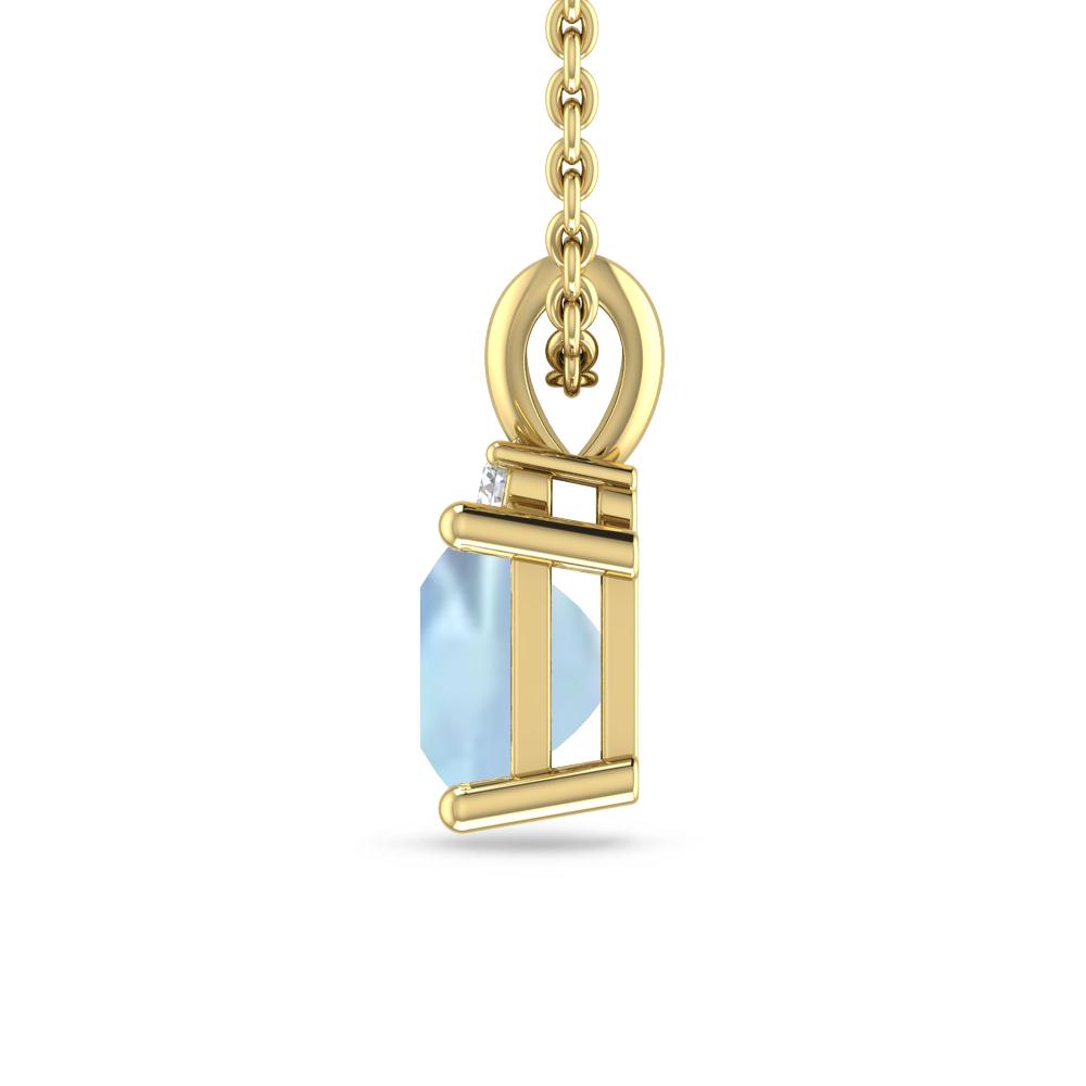 Yellow Gold - Aquamarine