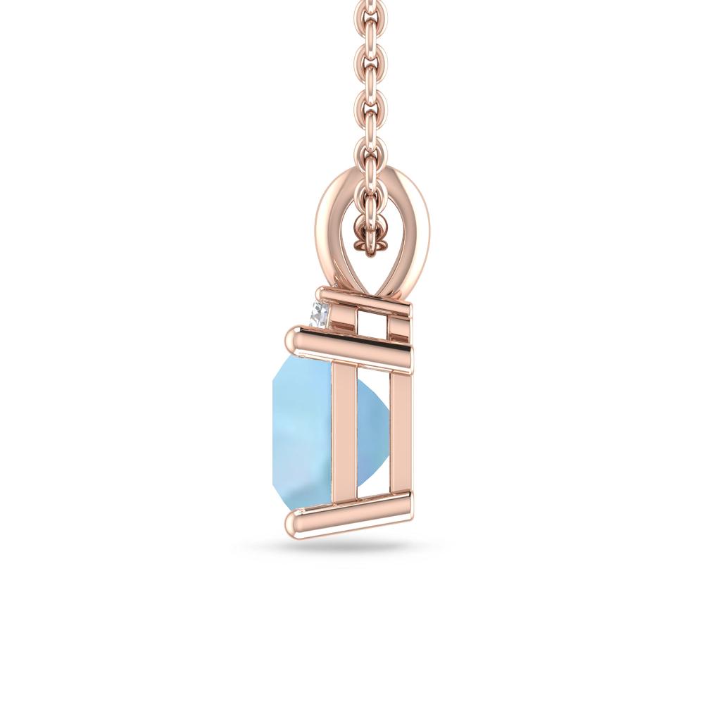 Rose Gold - Aquamarine