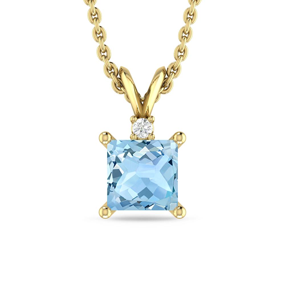 Yellow Gold - Aquamarine