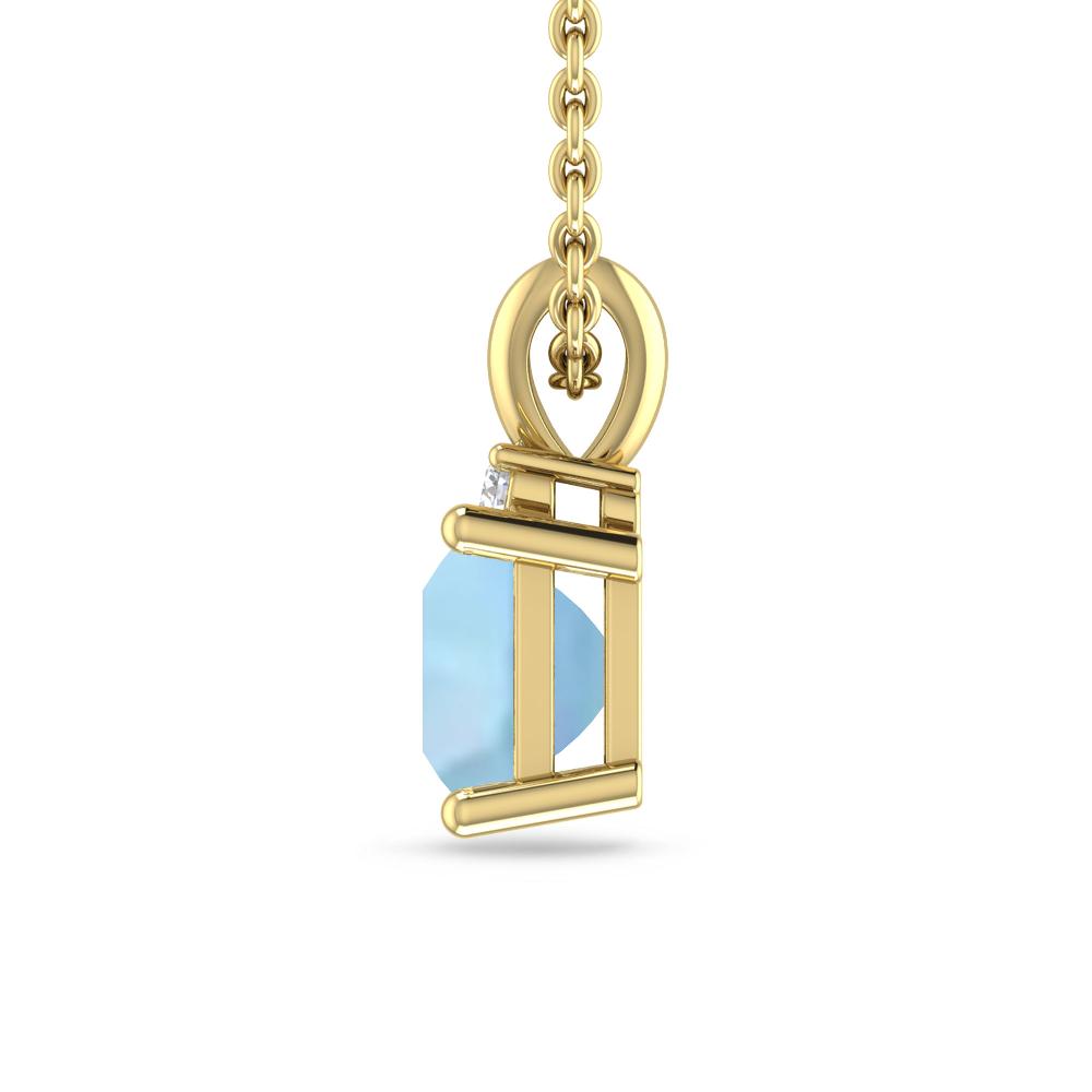 Yellow Gold - Aquamarine