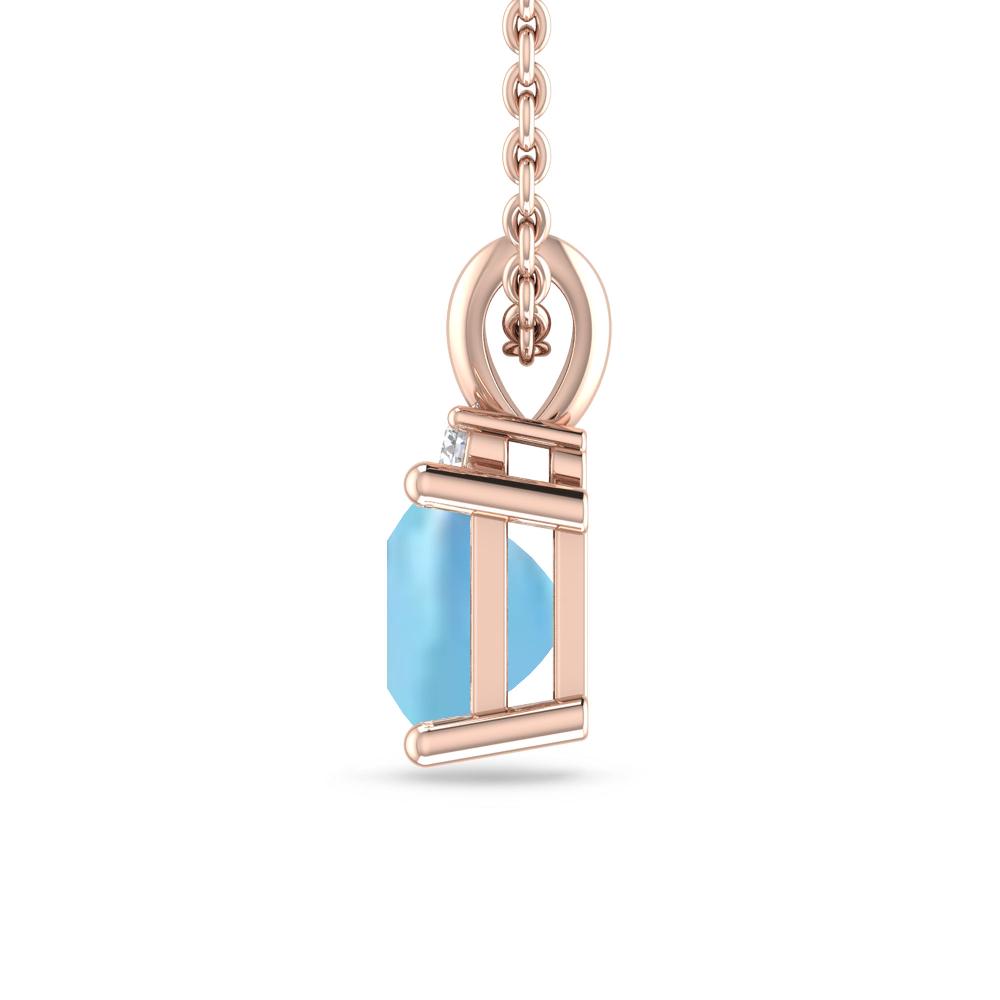 Rose Gold - Aquamarine