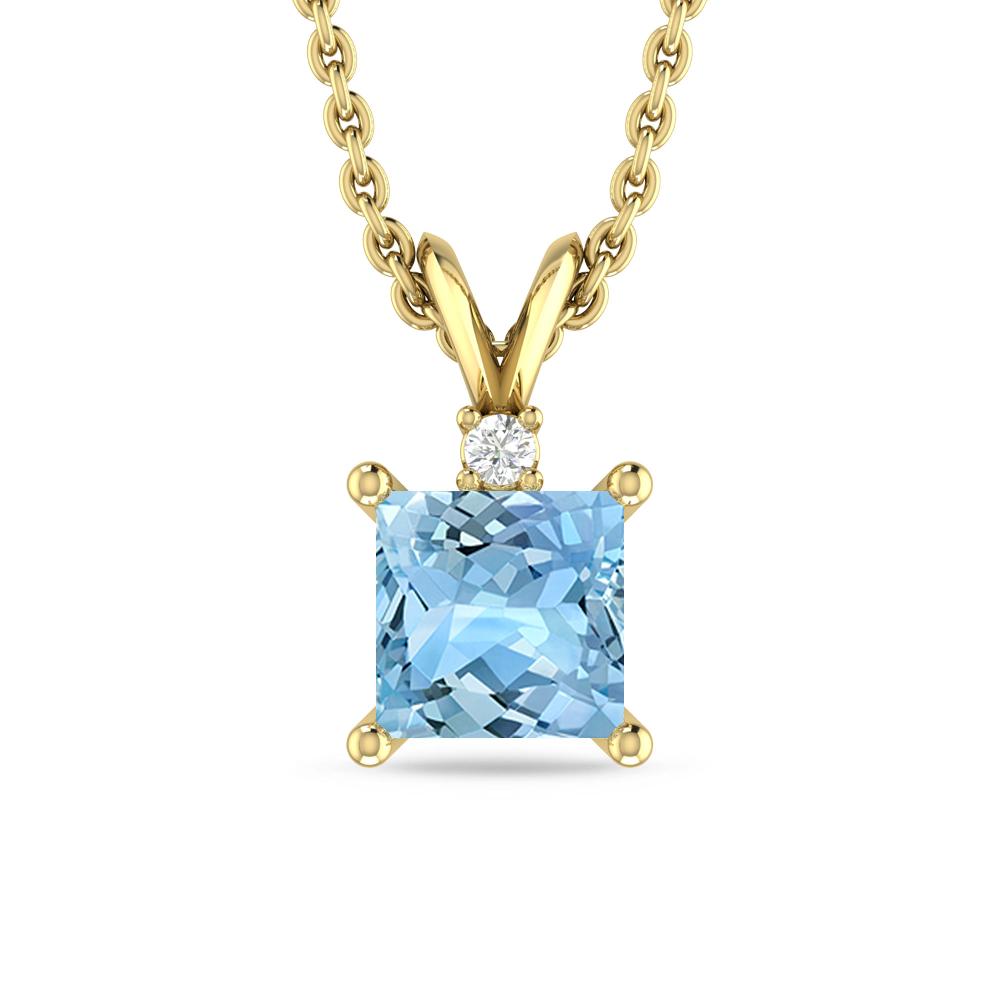 Yellow Gold - Aquamarine