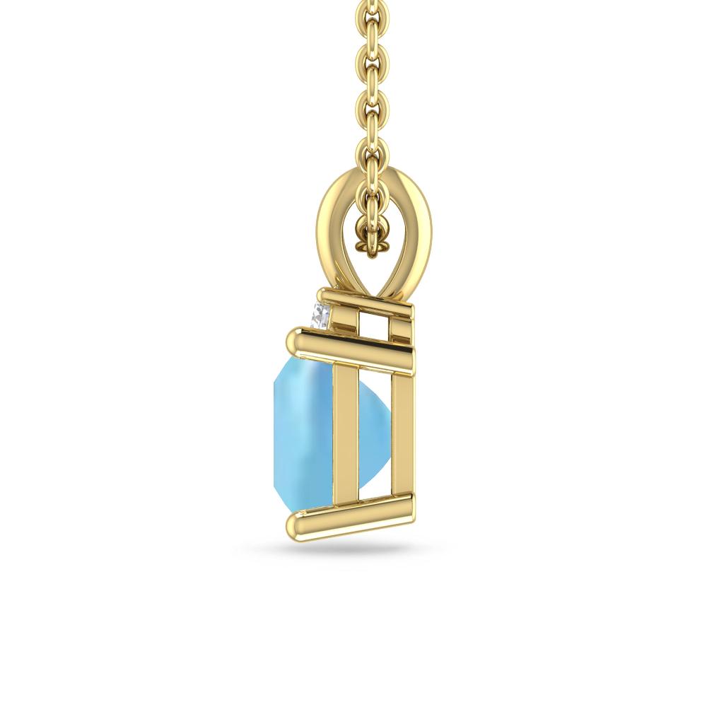 Yellow Gold - Aquamarine