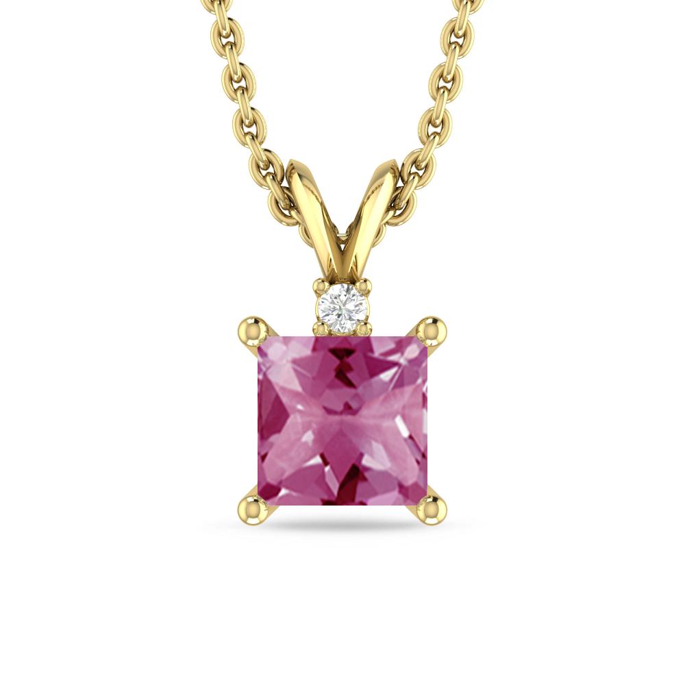 Yellow Gold - Pink Tourmaline