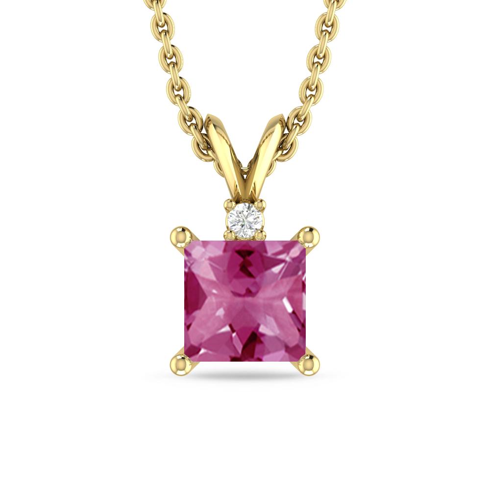 Yellow Gold - Pink Tourmaline