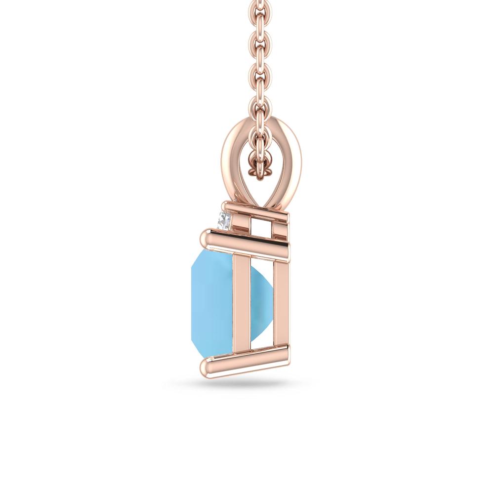 Rose Gold - Blue Topaz