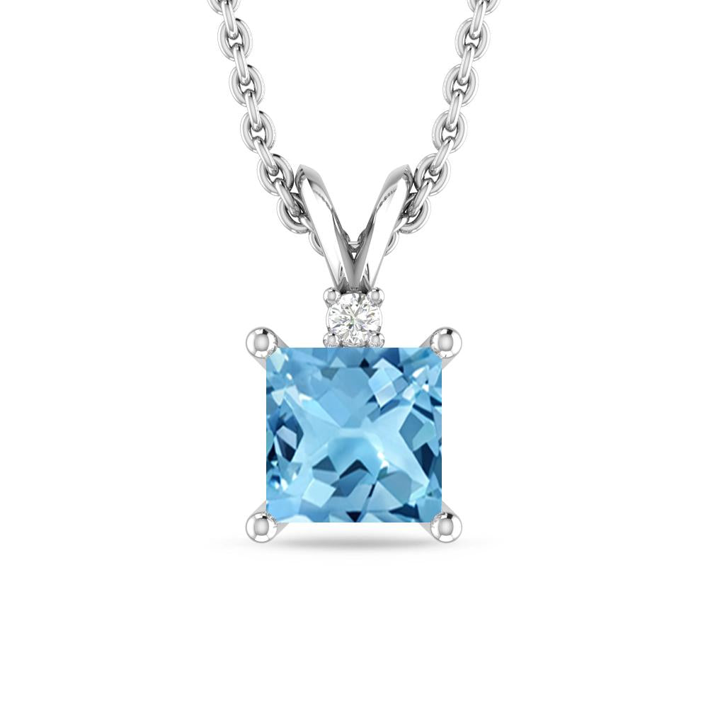 White Gold - Blue Topaz