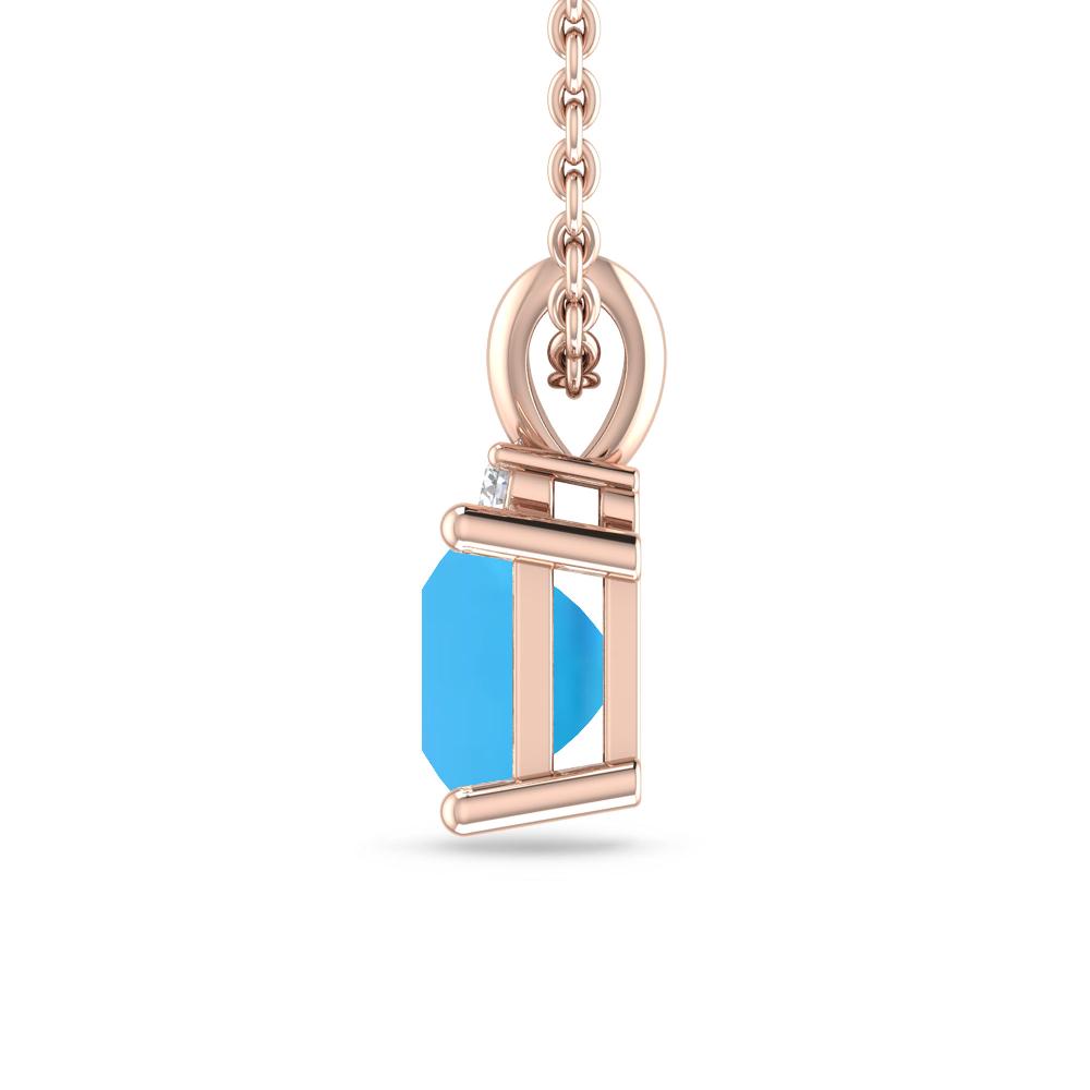 Rose Gold - Blue Topaz