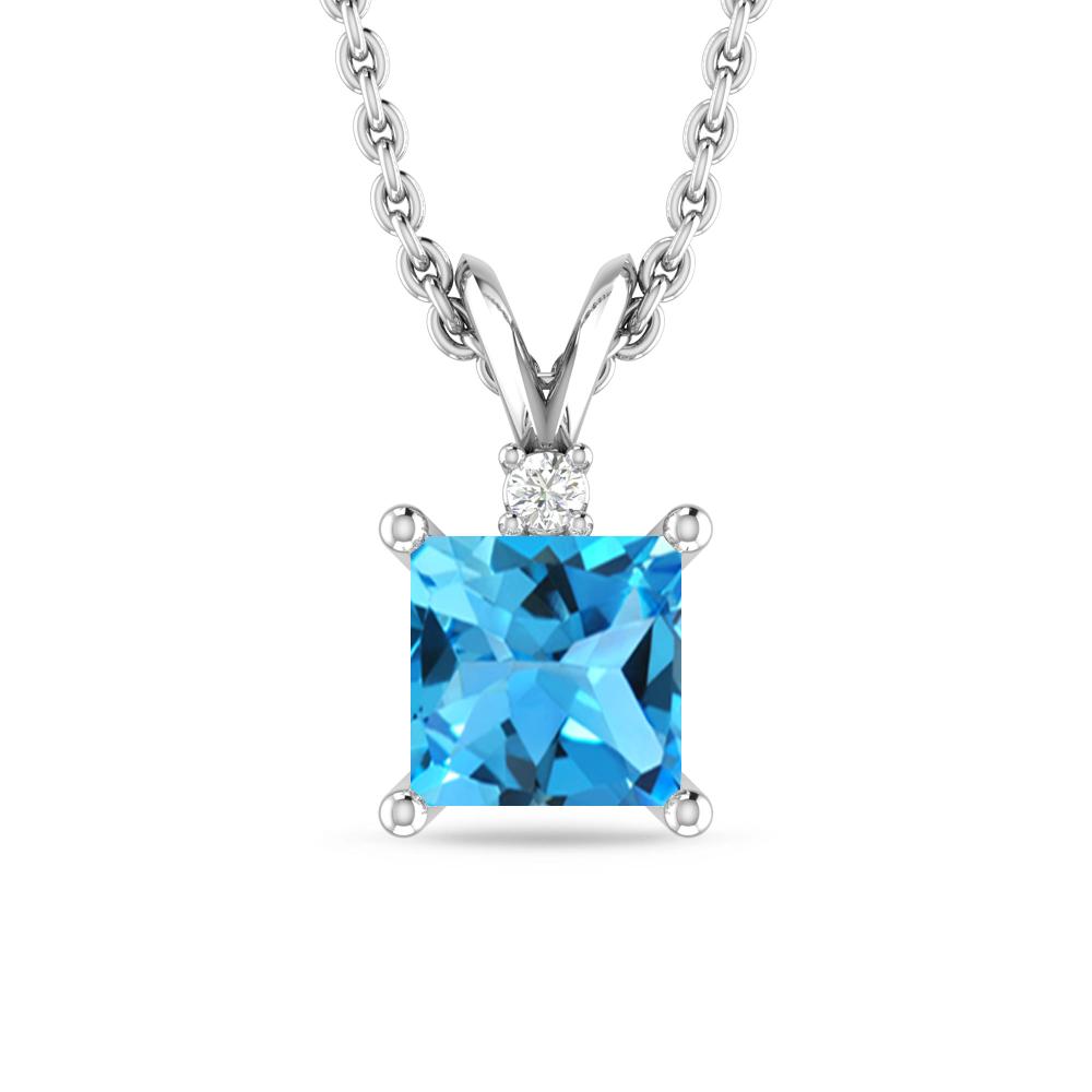 White Gold - Blue Topaz