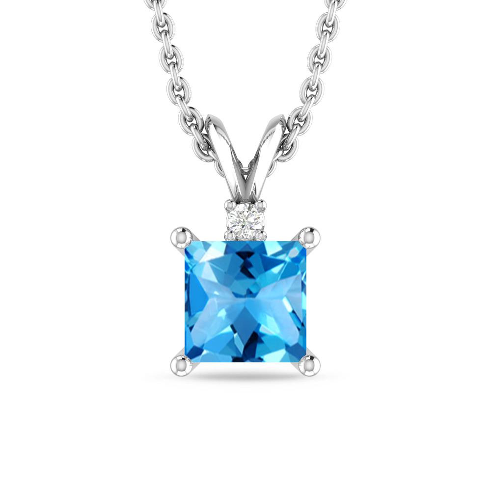 White Gold - Blue Topaz