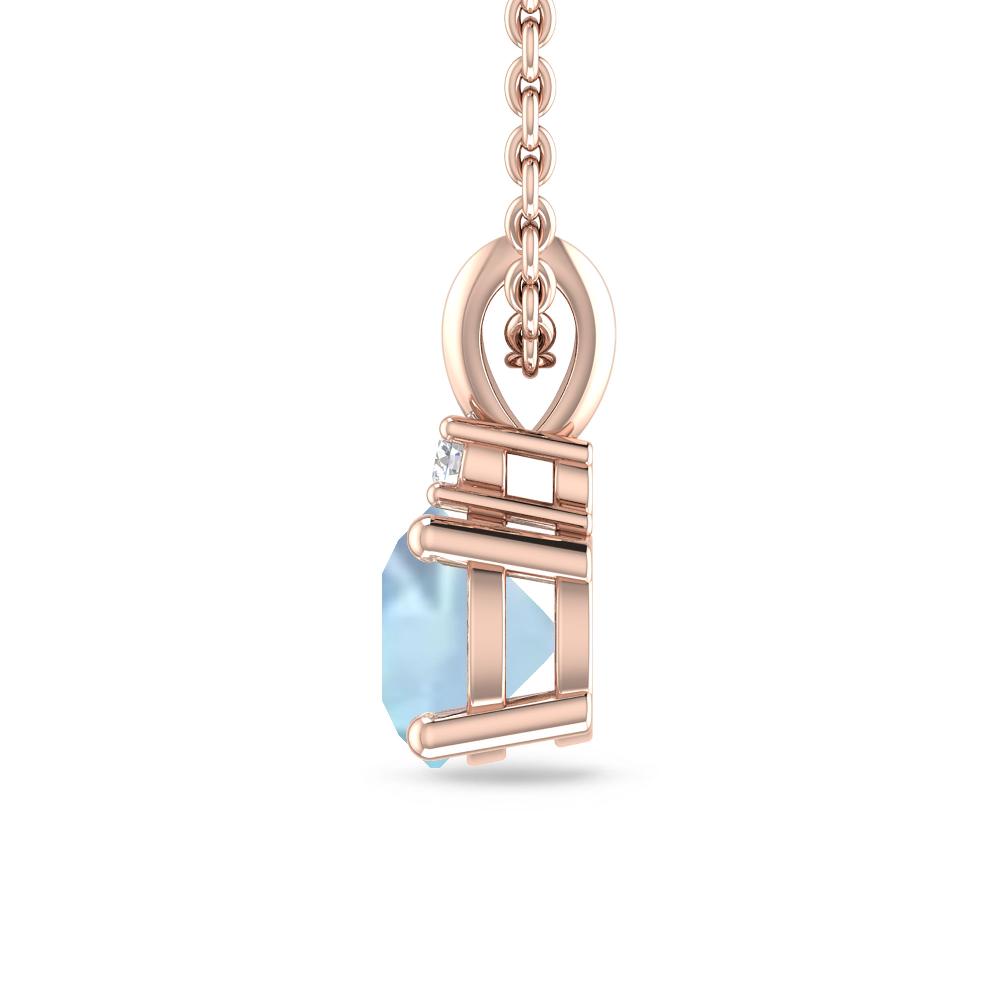 Rose Gold - Aquamarine